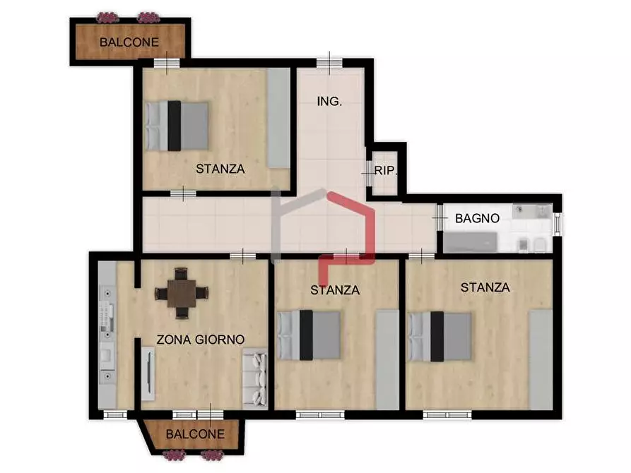 Immagine 13 di Quadrilocale in vendita  in via Roma  a Bolzano