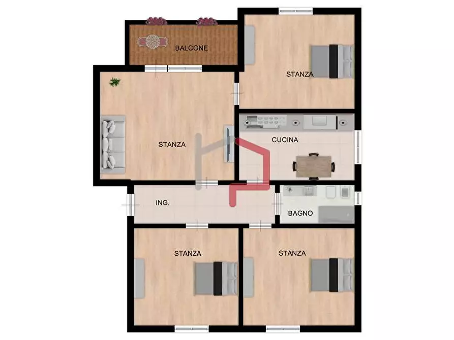 Immagine 18 di Quadrilocale in vendita  in Via Mendola  a Bolzano