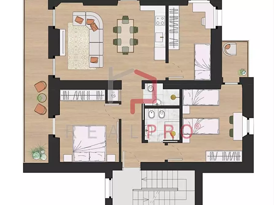 Immagine 2 di Quadrilocale in vendita  a Bolzano