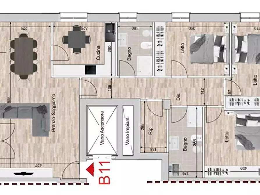 Immagine 5 di Appartamento in vendita  a Reggio Nell'emilia