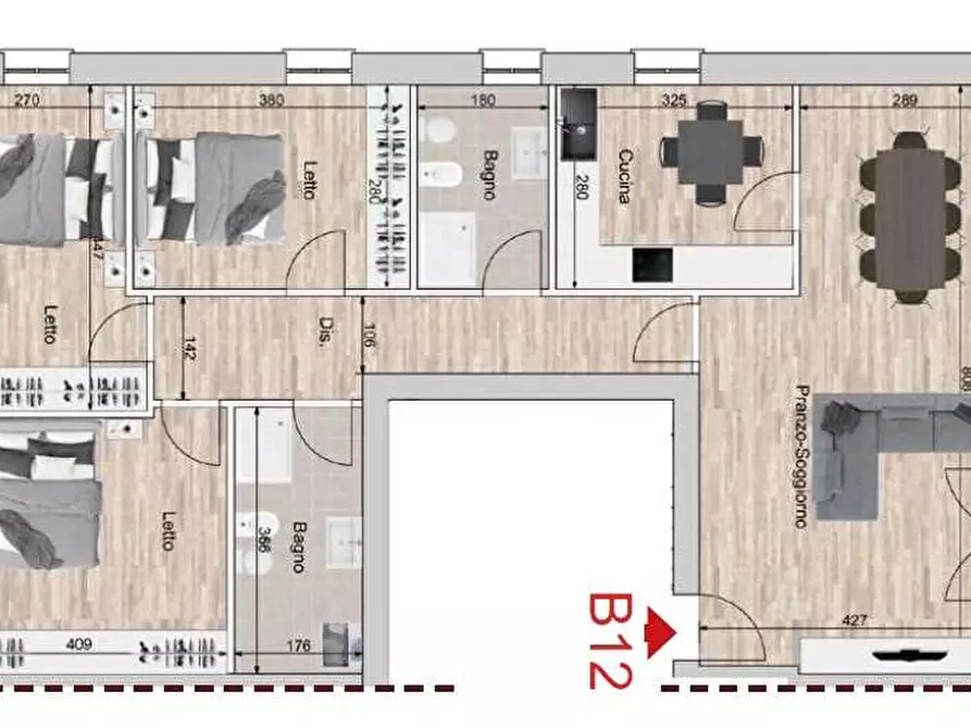 Immagine 6 di Appartamento in vendita  a Reggio Nell'emilia