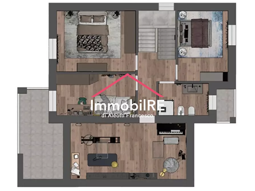 Immagine 5 di Casa bifamiliare in vendita  a Quattro Castella