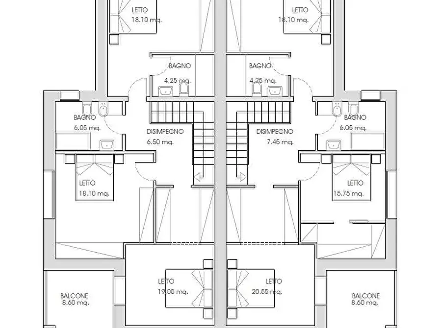 Immagine 13 di Casa bifamiliare in vendita  a Reggio Nell'emilia