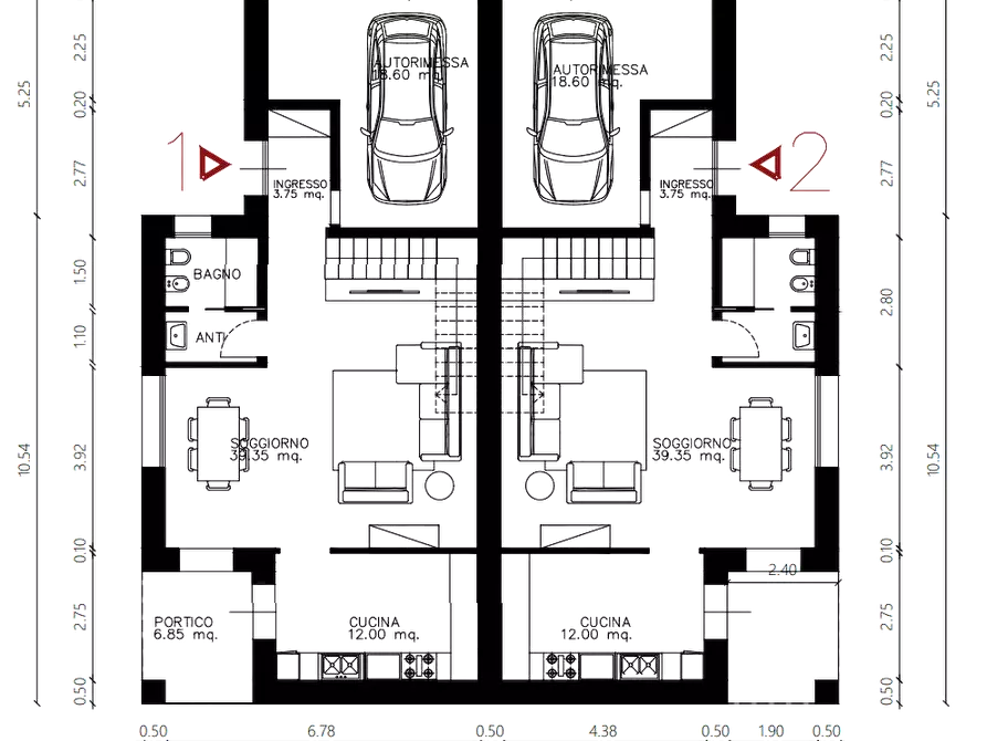 Immagine 14 di Casa bifamiliare in vendita  a Reggio Nell'emilia