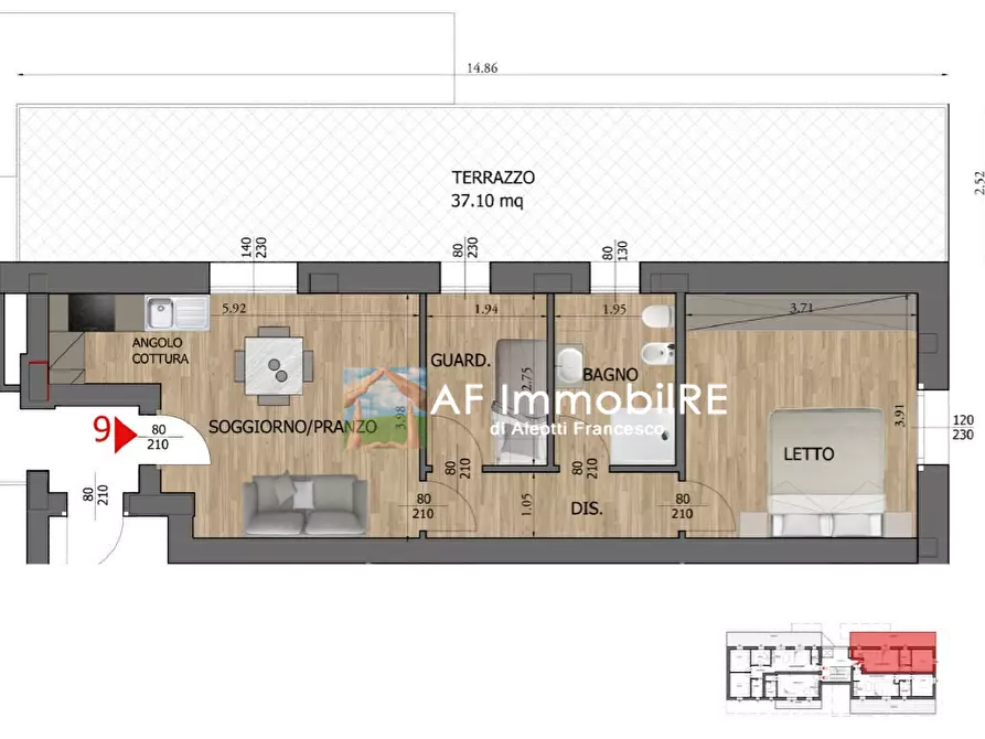 Immagine 11 di Appartamento in vendita  a Reggio Nell'emilia