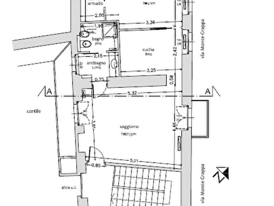 Immagine 37 di Trilocale in vendita  in Via Monte Grappa 2 a Rivoli