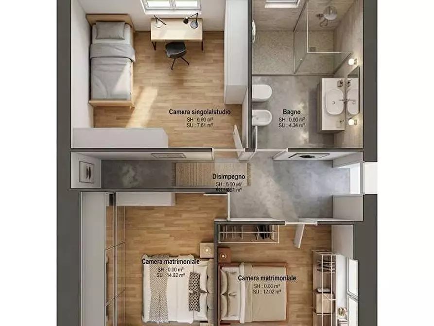 Immagine 14 di Casa bifamiliare in vendita  in via 25 aprile a Muscoline