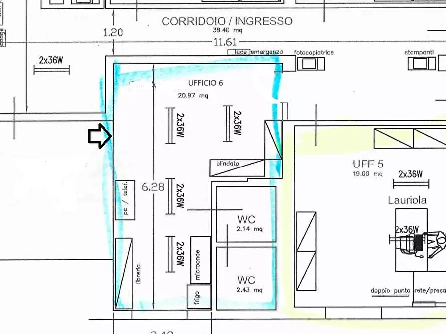 Immagine 14 di Ufficio in affitto  in Via Poletti a Modena