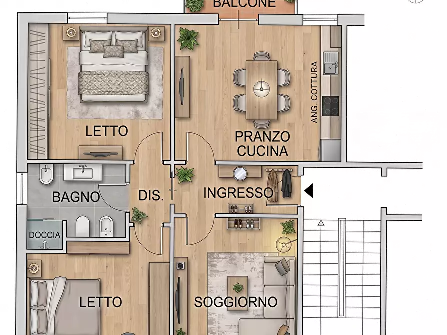 Immagine 1 di Trilocale in vendita  in via achille grandi a Modena