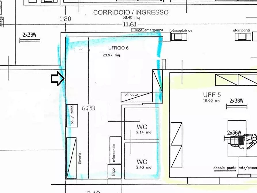 Immagine 14 di Ufficio in affitto  in Via Poletti a Modena