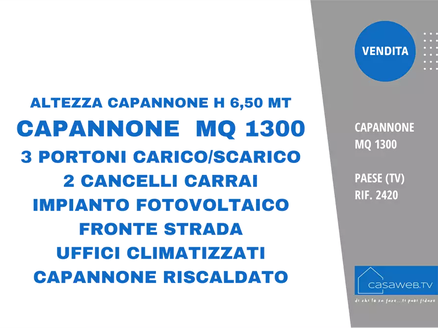 Immagine 2 di Capannone industriale in vendita  in Viale Padre Agostino Gemelli 1 a Paese