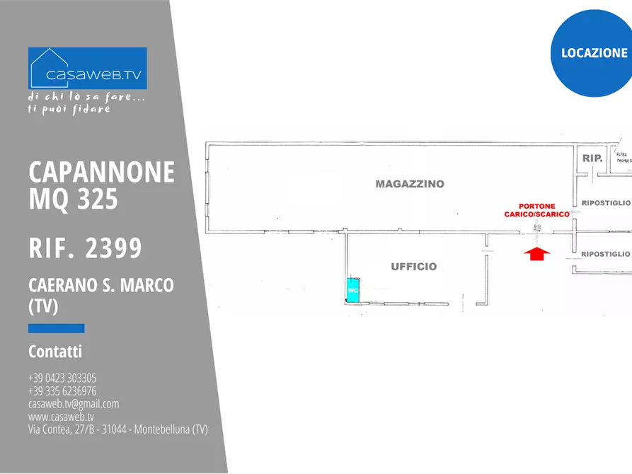 Immagine 1 di Capannone industriale in affitto  in Via Montello a Caerano Di San Marco