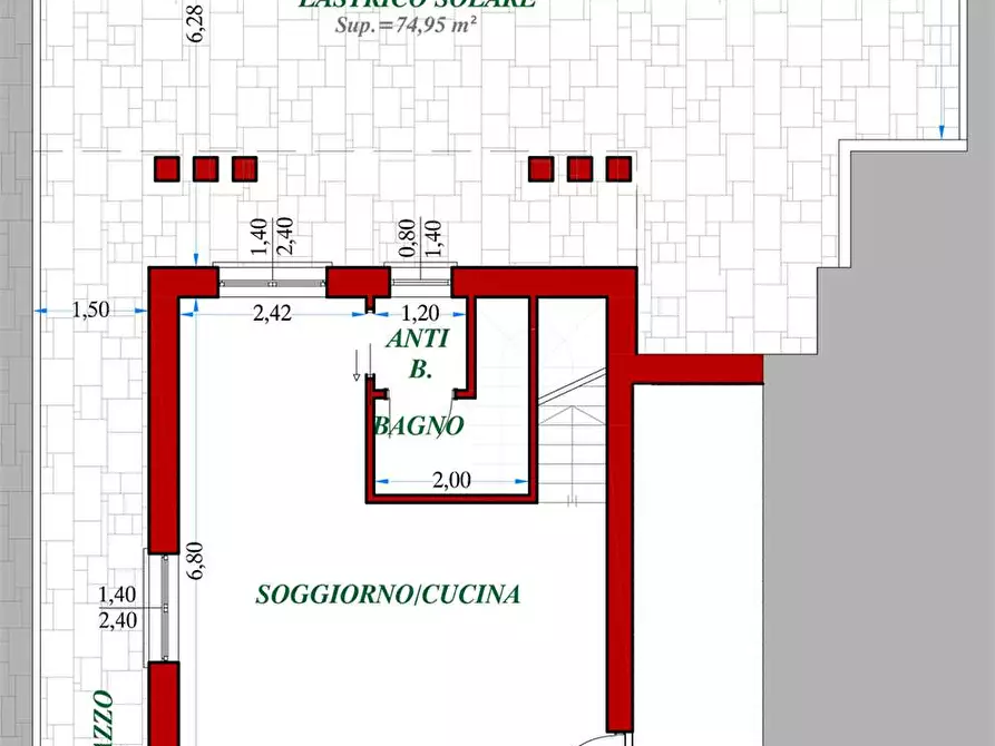 Immagine 6 di Quadrilocale in vendita  a Montale