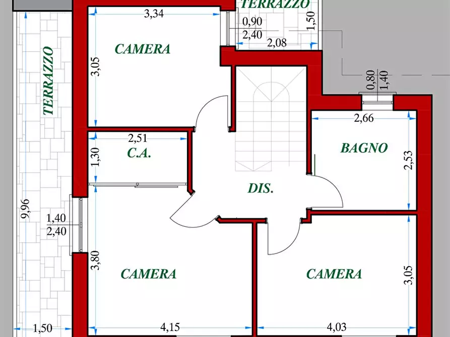 Immagine 7 di Quadrilocale in vendita  a Montale