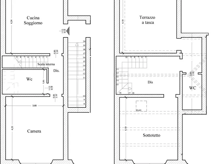 Immagine 9 di Trilocale in vendita  a Prato