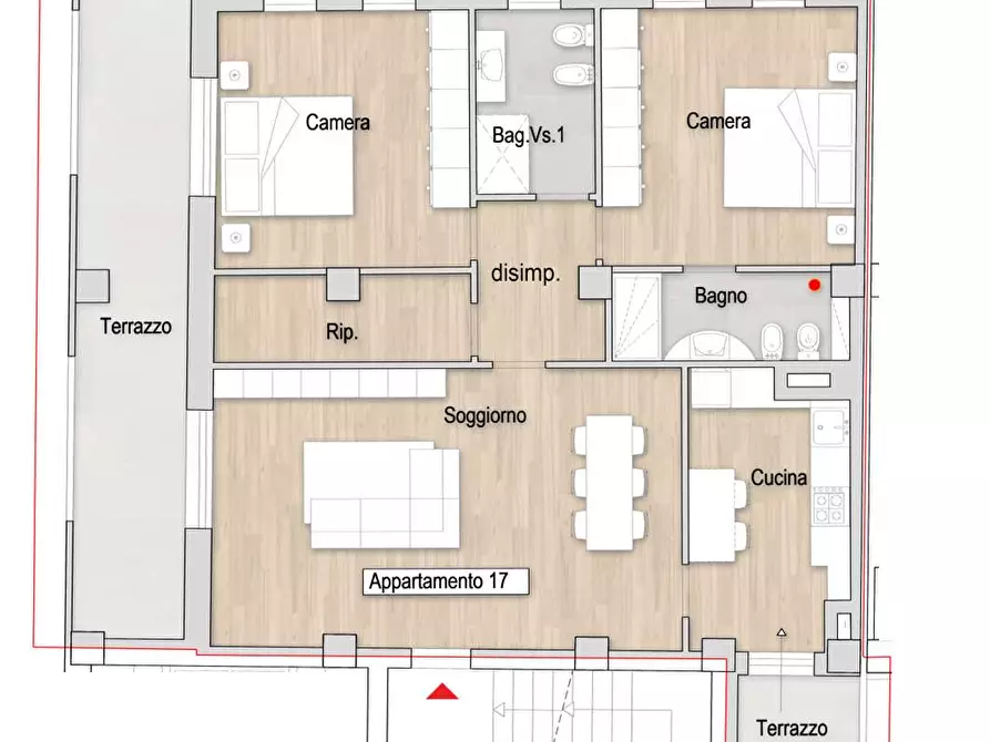 Immagine 5 di Quadrilocale in vendita  a Prato