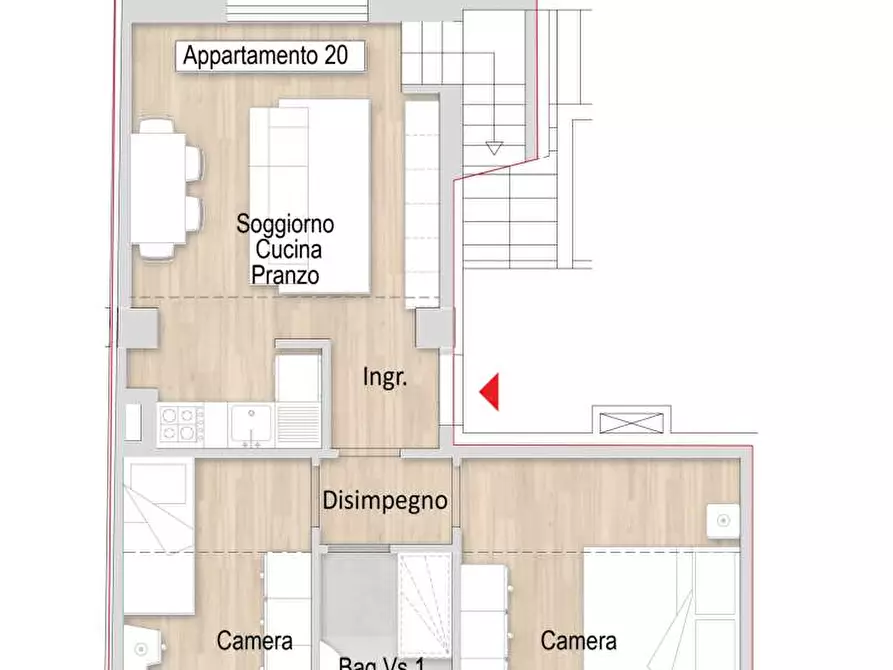 Immagine 3 di Maisonette in vendita  a Prato