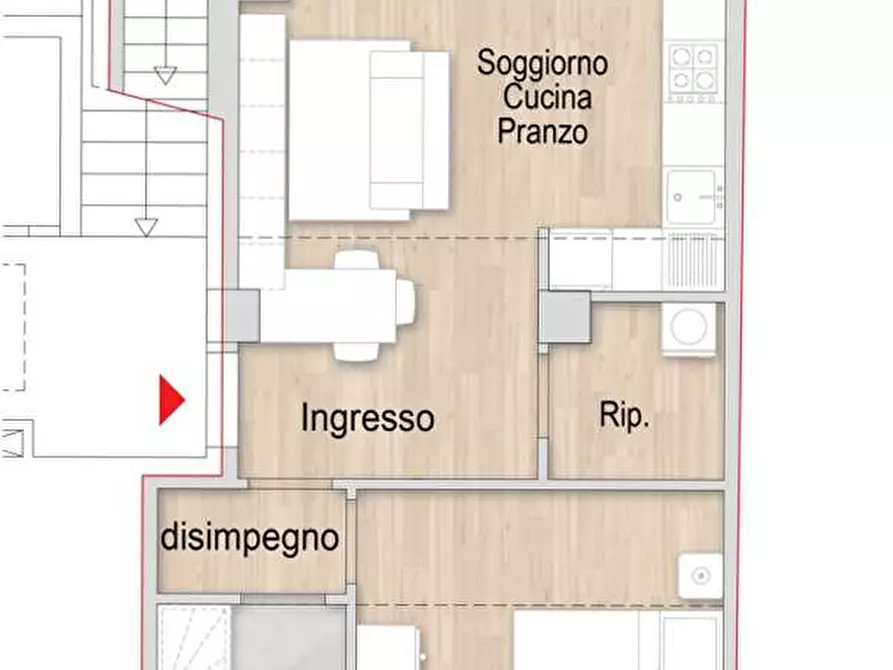 Immagine 3 di Maisonette in vendita  a Prato