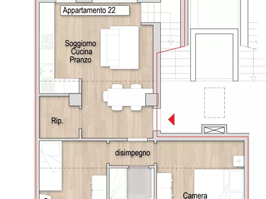 Immagine 4 di Maisonette in vendita  a Prato