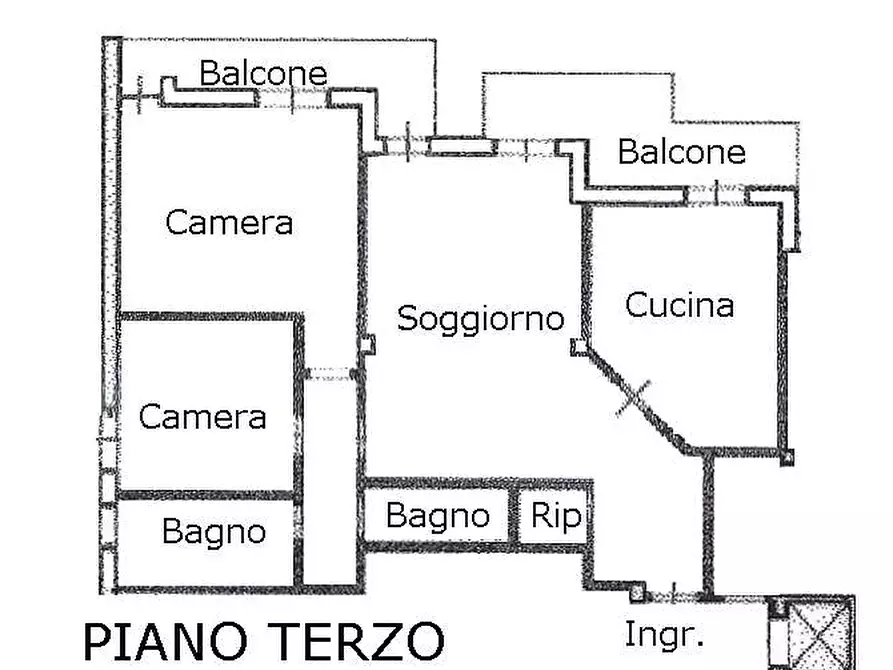 Immagine 5 di Quadrilocale in vendita  a Prato