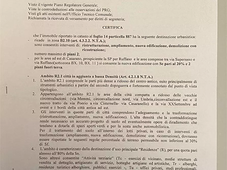 Immagine 3 di Terreno edificabile in vendita  in via supersano 1 a Casarano