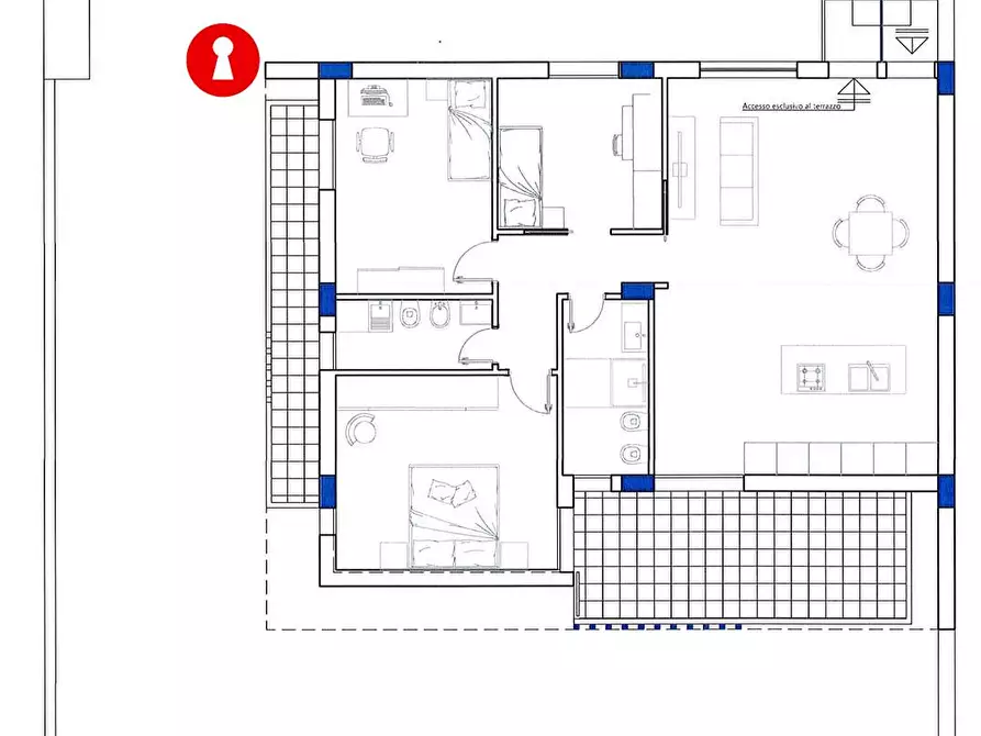 Immagine 8 di Quadrilocale in vendita  in via guadagni 2 a Cimitile