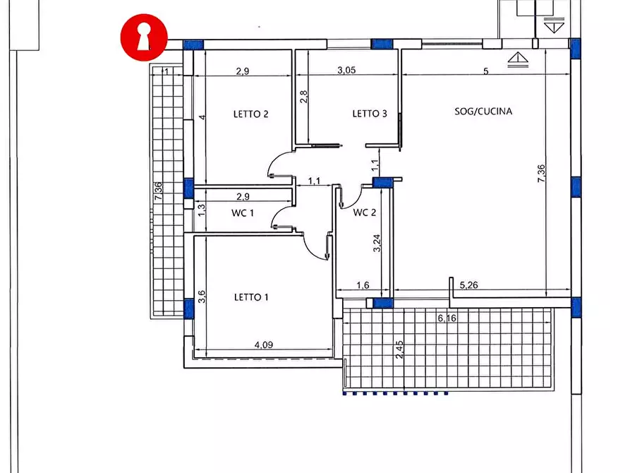 Immagine 12 di Quadrilocale in vendita  in via guadagni 2 a Cimitile