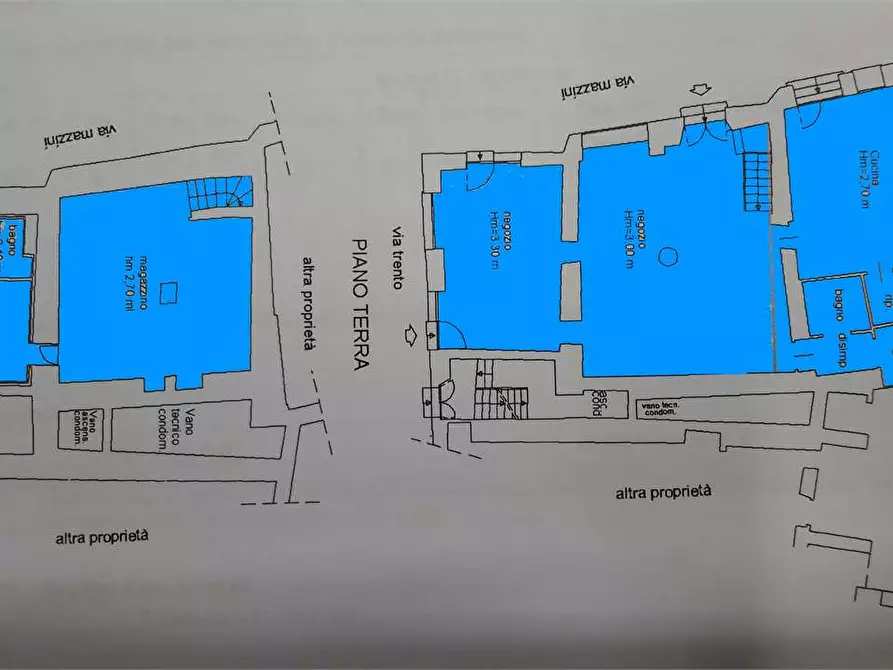 Immagine 8 di Negozio in vendita  in via Trento  29 a Pinerolo