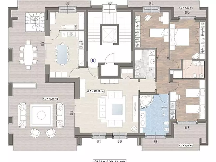 Immagine 10 di Attico in vendita  in Via Palladio a Pinerolo