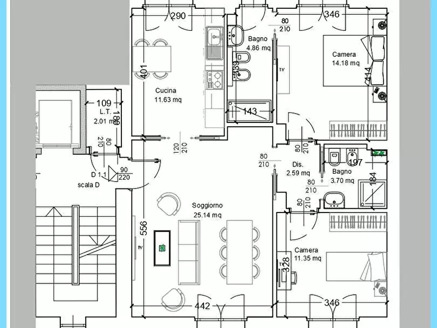 Immagine 32 di Quadrilocale in vendita  in via Nazionale 53 a Pinerolo