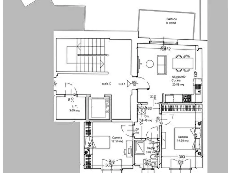 Immagine 17 di Quadrilocale in vendita  in via Nazionale 53 a Pinerolo