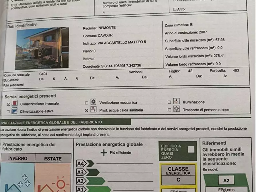 Immagine 33 di Appartamento in vendita  in via Accastello 5 a Cavour