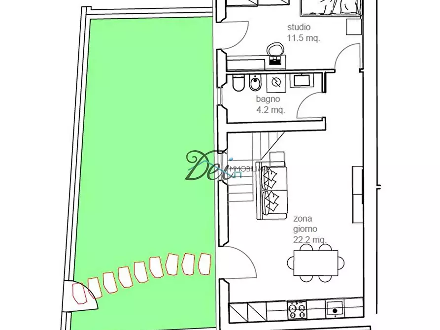 Immagine 11 di Maisonette in vendita  in Via Roma 1 a Montecarlo