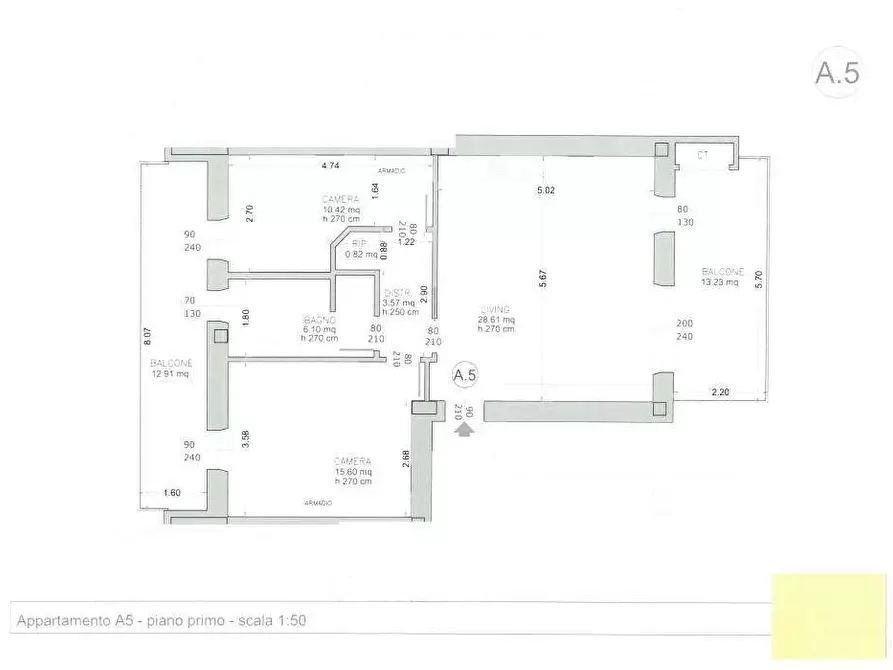 Immagine 1 di Quadrilocale in vendita  in via recanati  snc a Osimo