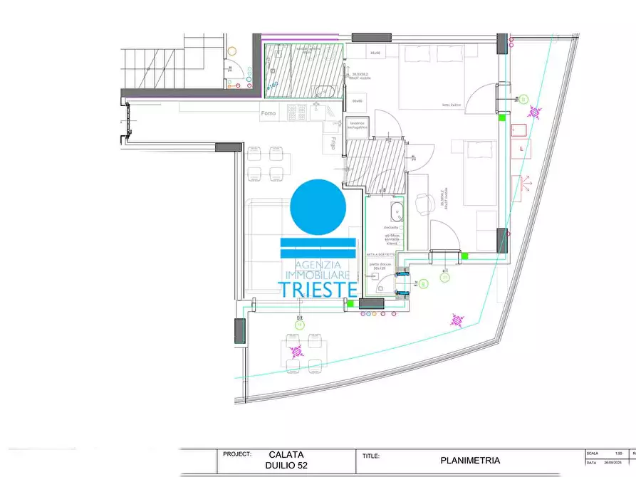 Immagine 3 di Trilocale in vendita  a Pesaro