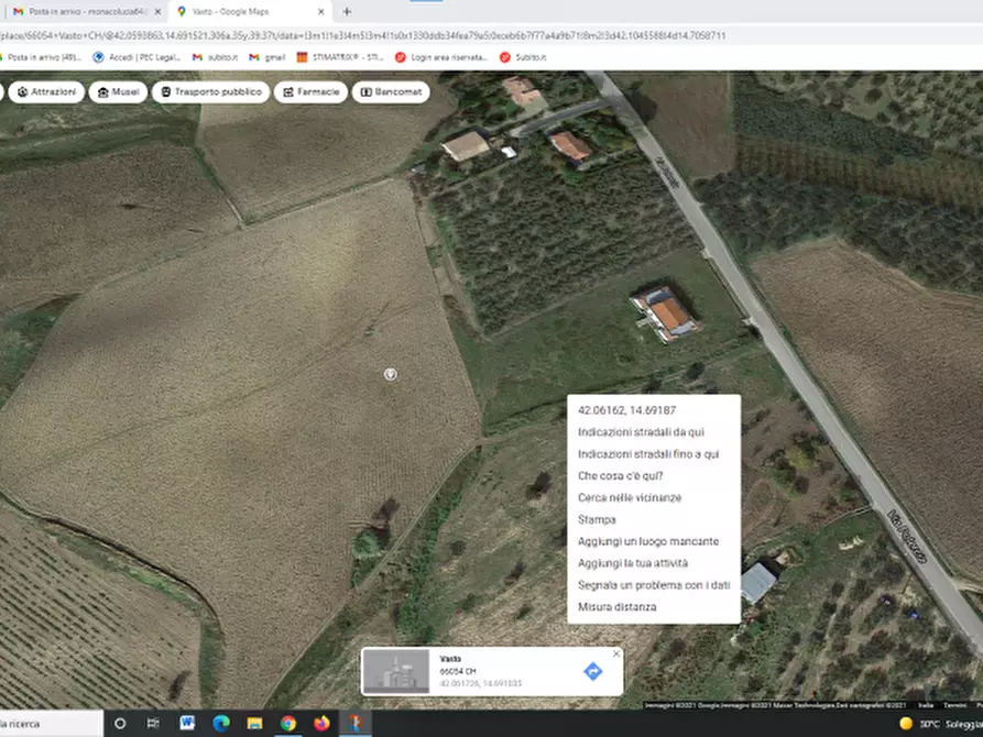 Immagine 2 di Terreno agricolo in vendita  a Vasto