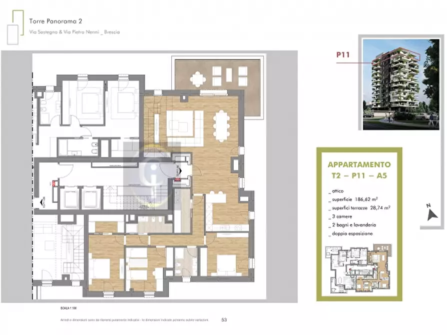 Immagine 31 di Attico in vendita  a Brescia