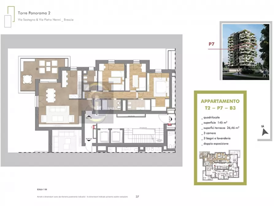 Immagine 15 di Appartamento in vendita  in VIA NENNI a Brescia