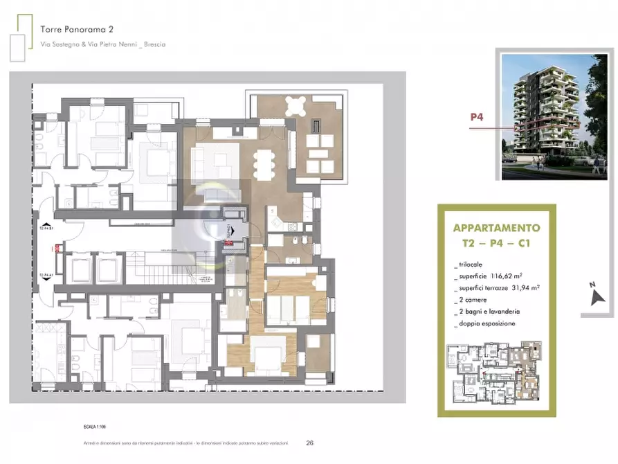 Immagine 14 di Appartamento in vendita  in VIA NENNI a Brescia