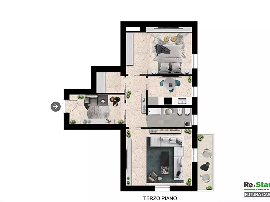 Immagine 2 di Appartamento in vendita  in Via Antinori a Chieti