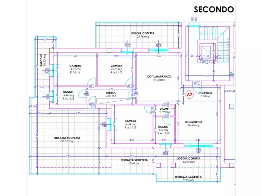 Immagine 5 di Appartamento in vendita  in Via degli Ulivi a Rovato