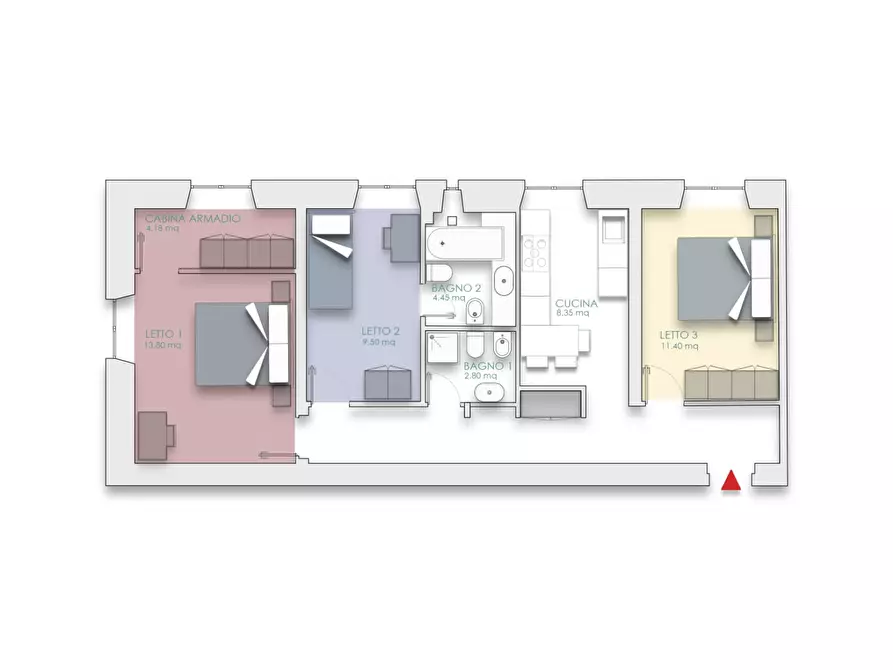 Immagine 1 di Appartamento in affitto  in Via Po a Roma