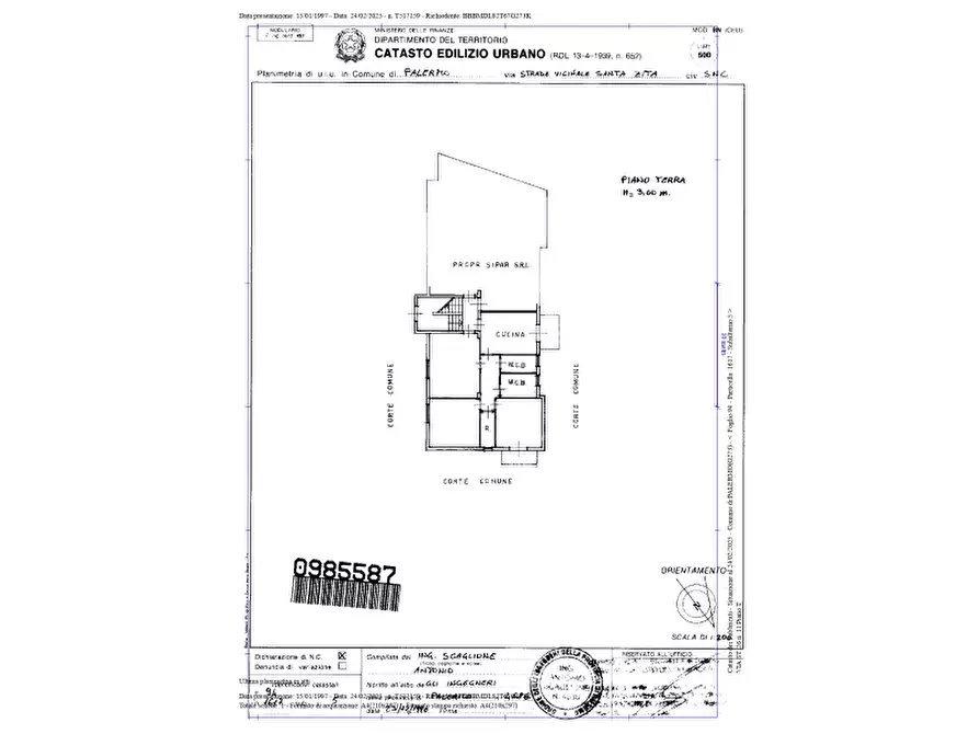 Immagine 2 di Appartamento in vendita  in Via St. 26 a Palermo