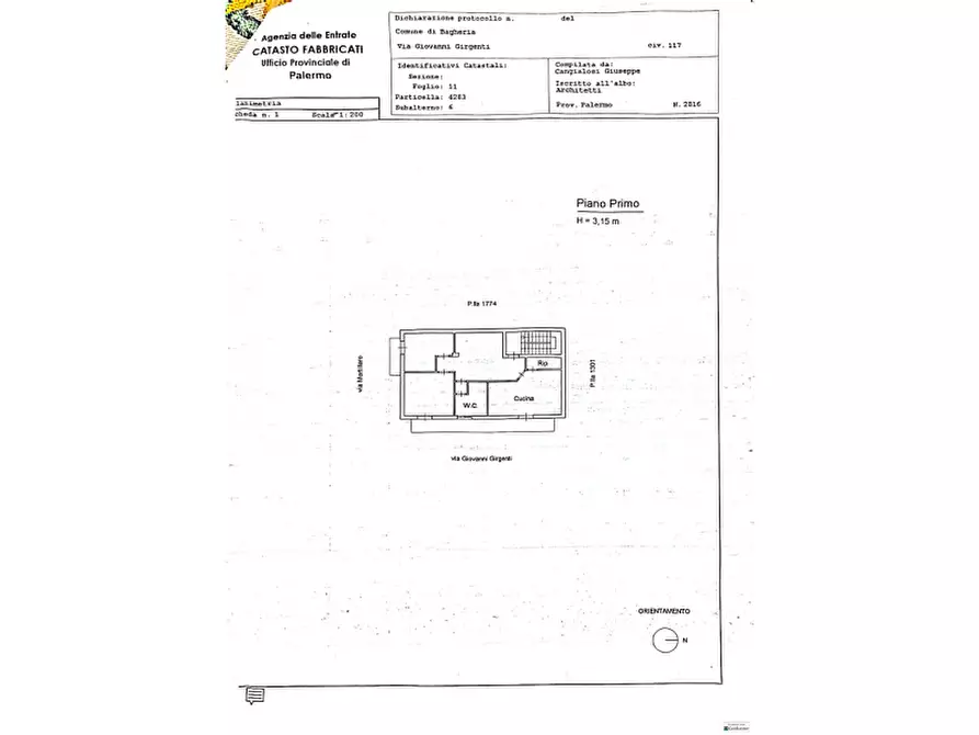Immagine 2 di Appartamento in vendita  in Via Giovanni Girgenti a Bagheria