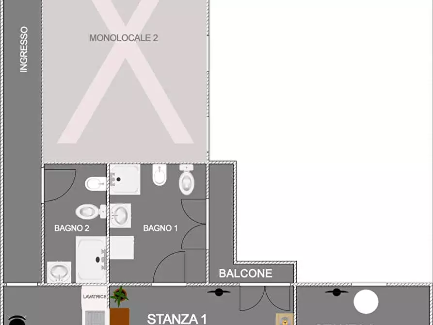 Immagine 20 di Appartamento in affitto  in Via Raffaele Cadorna13 a Roma