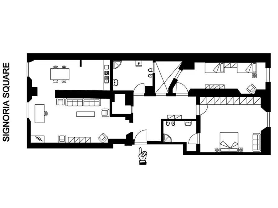 Immagine 1 di Appartamento in affitto  in Piazza della Signoria6 a Firenze