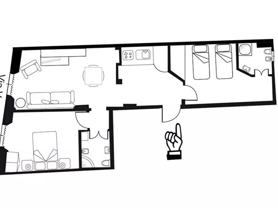 Immagine 3 di Appartamento in affitto  in Vicolo dei Malespini1 a Firenze