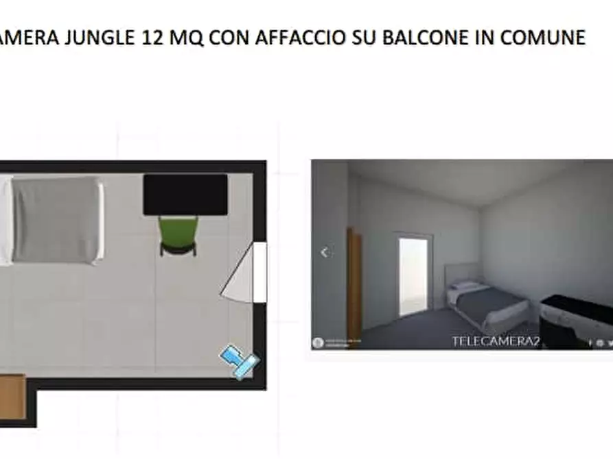 Immagine 2 di Camera in affitto  in Piazza Tancredi Galimberti25 a Torino