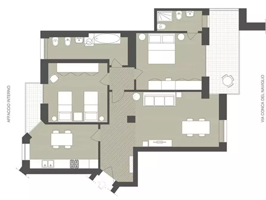 Immagine 21 di Appartamento in affitto  in Via Conca del Naviglio18 a Milano