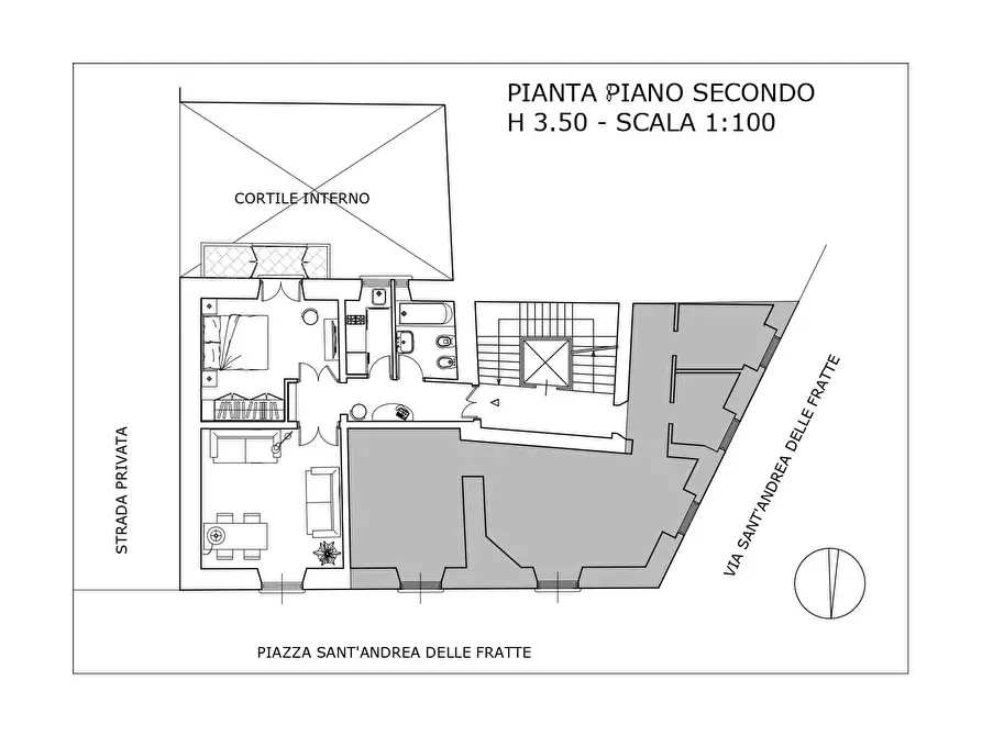Immagine 45 di Appartamento in affitto  in Via di Sant'Andrea delle Fratte a Roma